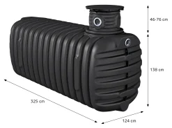 4rain Erdtank Primus 4200, inkl. Tankdomsystem & Tankabdeckung