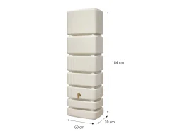 4rain Regenspeicher Slim Wandtank-Set 1400 L