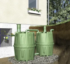 4rain Regenwasser Tank-Set Herkules 1.600 l, grün