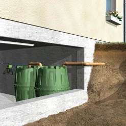 4rain Regenwasser Tank-Set Herkules 3.200 l, grün