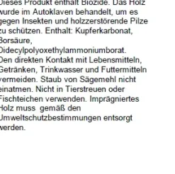 Rangerzaun 250 x 15-25 x 2,4 cm, kesseldruckimprägniert