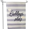 Riffelmacher Gartenfahne mit Stab "Lieblingsplatz" 32 x 45/90 cm