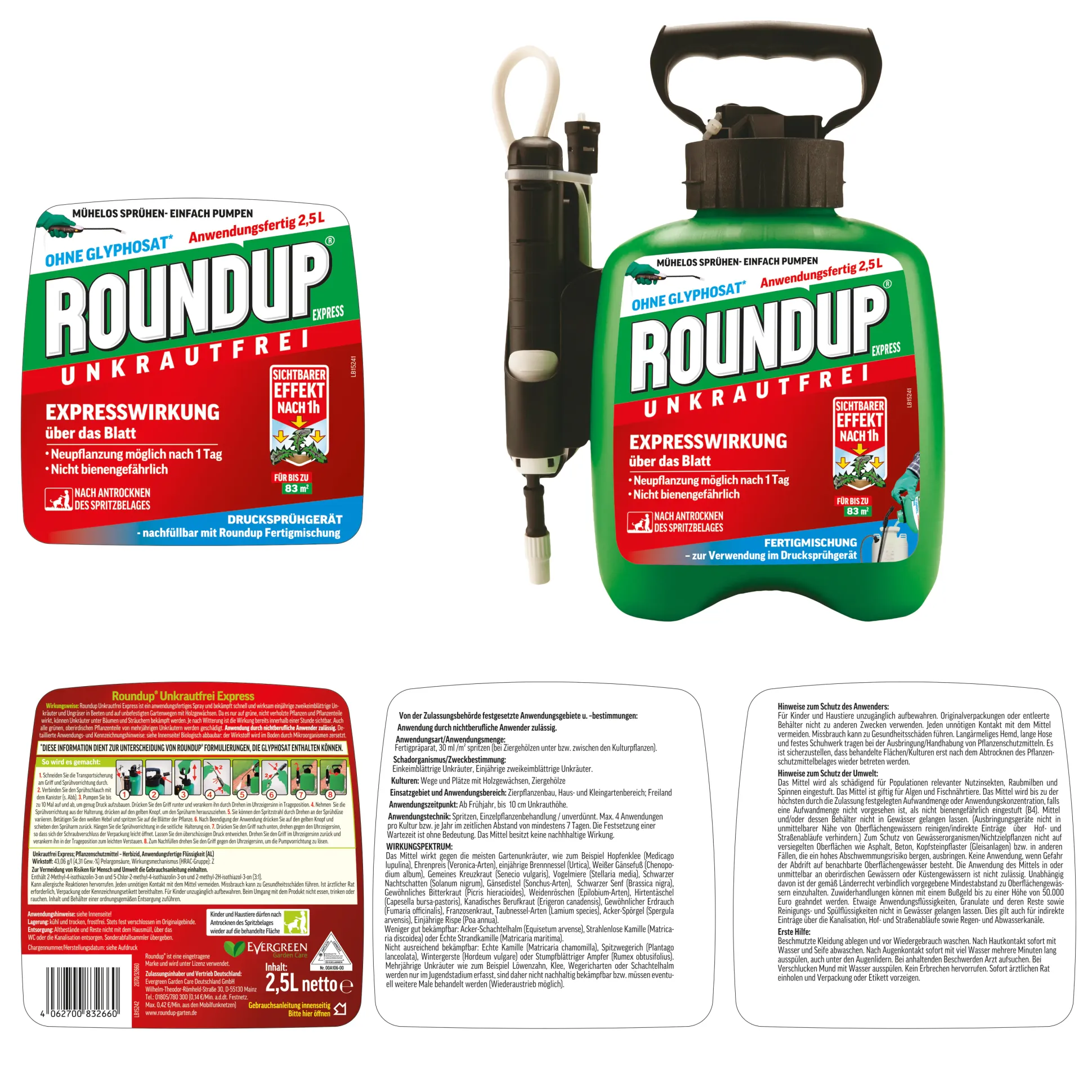 Roundup Express Drucksprühgerät - 2,5 Liter