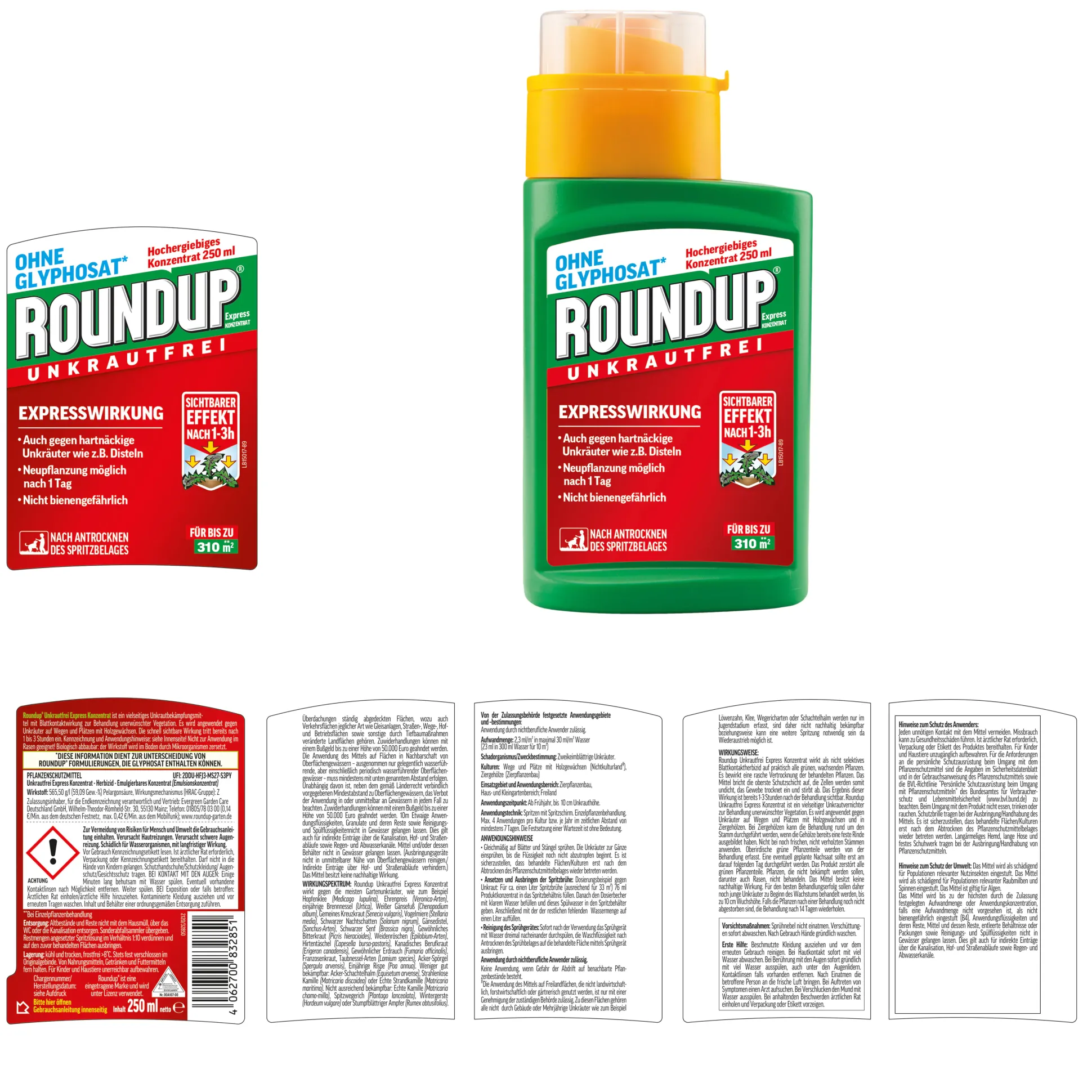 Roundup Unkrautfrei Express Konzentrat 250 ml
