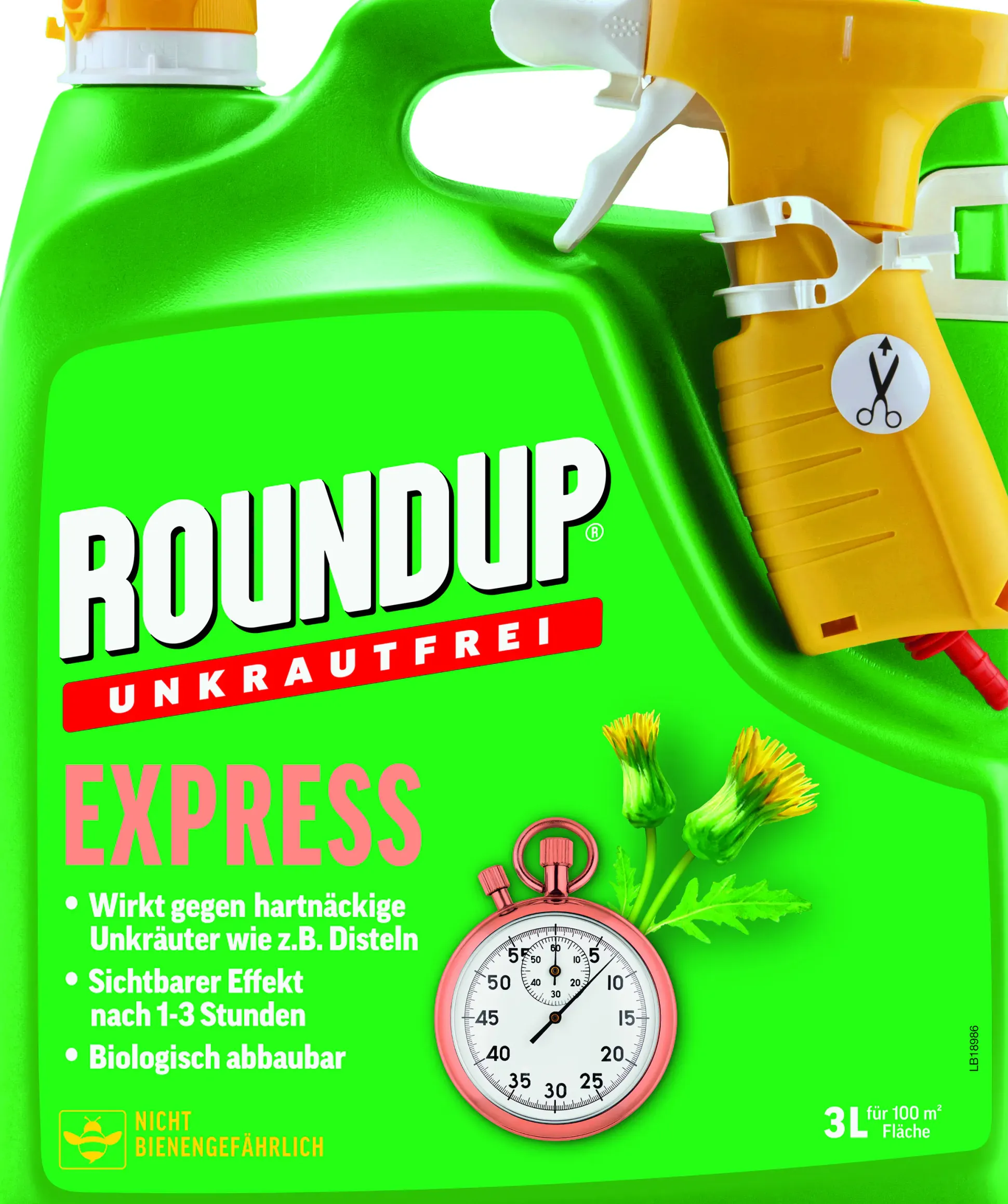 Roundup Unkrautfrei Express Sprühflasche 3 L