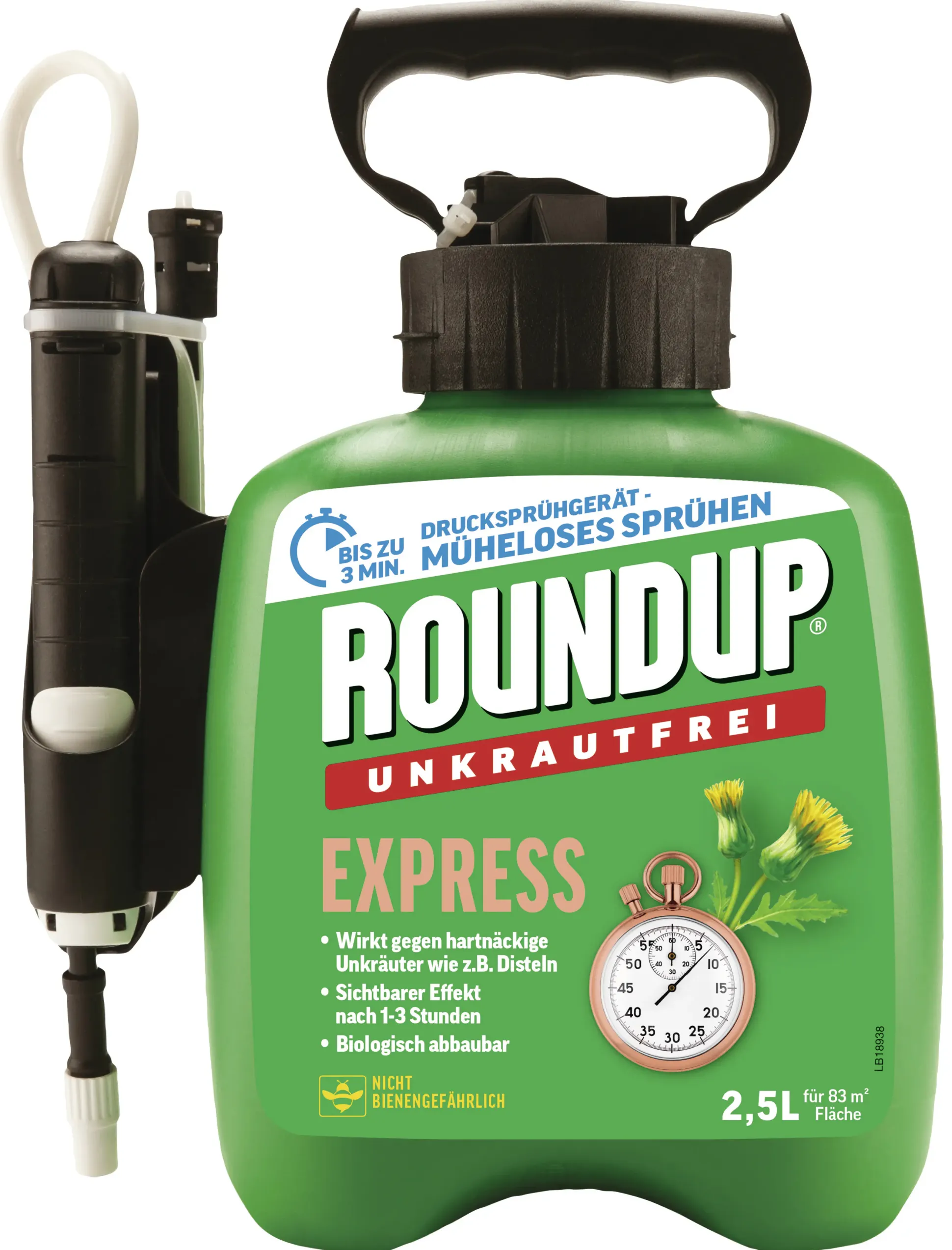 Roundup Unkrautfrei Express Drucksprühsystem 2,5 L