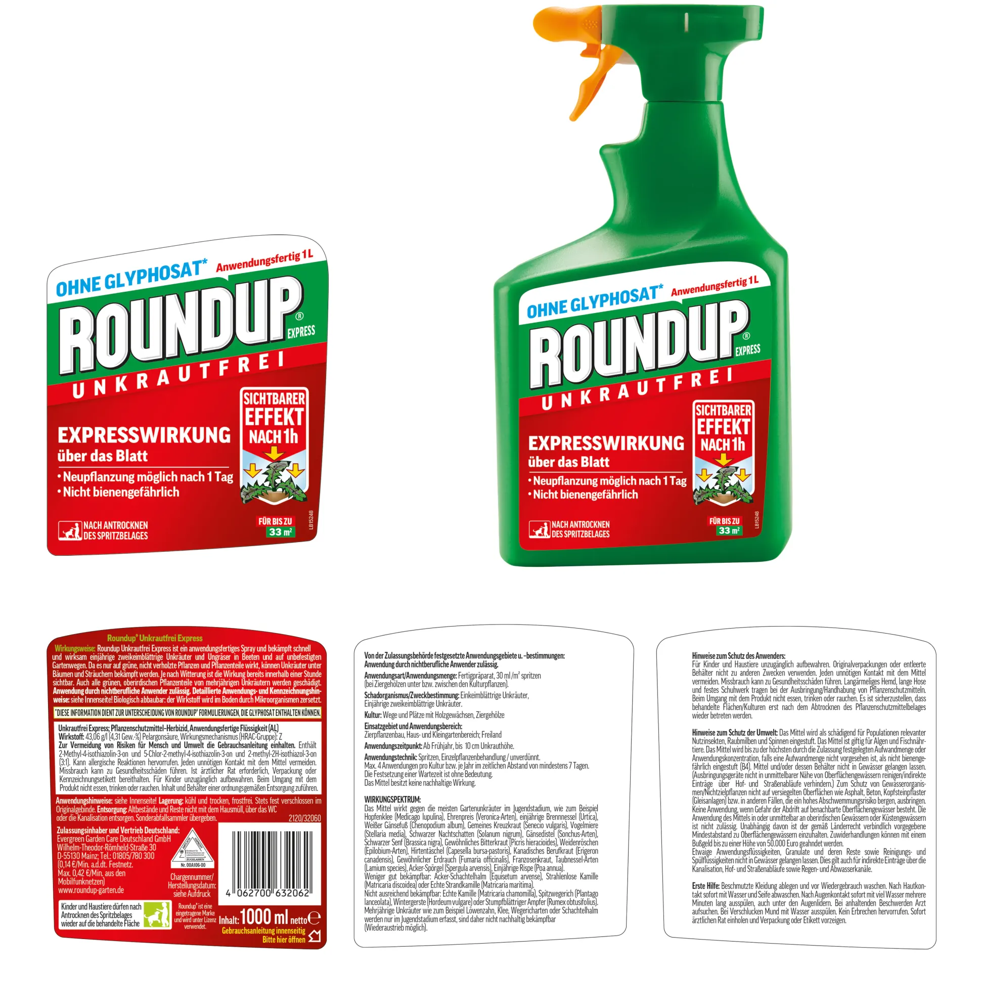 Roundup Unkrautfrei Express Spray 1 L