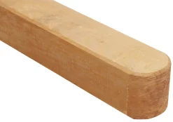 Rundkopfpfosten 90 cm, 90 x 90 mm, gelb gebeizt