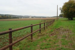 Rundpfahl Koppelzaun 2-reihig Höhe 168-180 cm 170 lfm