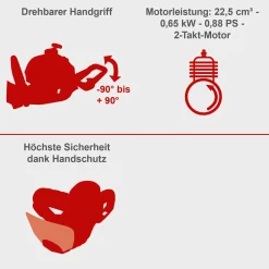 Scheppach Benzin-Heckenschere BHS650 560 mm Schnittlänge