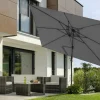 Schneider Ampelschirm Rhodos Twist anthrazit 350 x 260 cm
