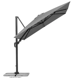 Schneider Ampelschirm Rhodos Twist anthrazit 350 x 260 cm