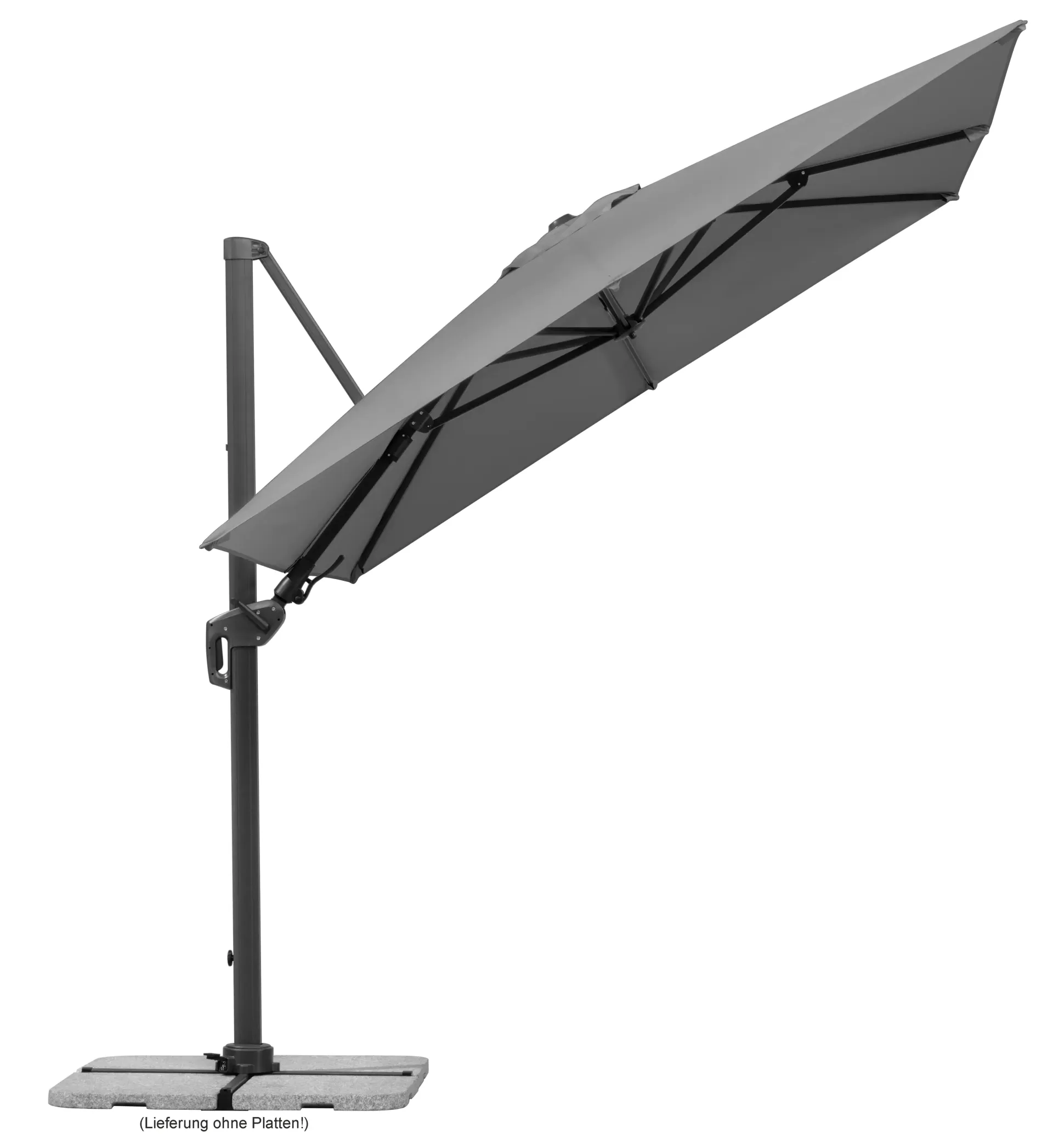 Schneider Ampelschirm Rhodos Twist anthrazit 350 x 260 cm