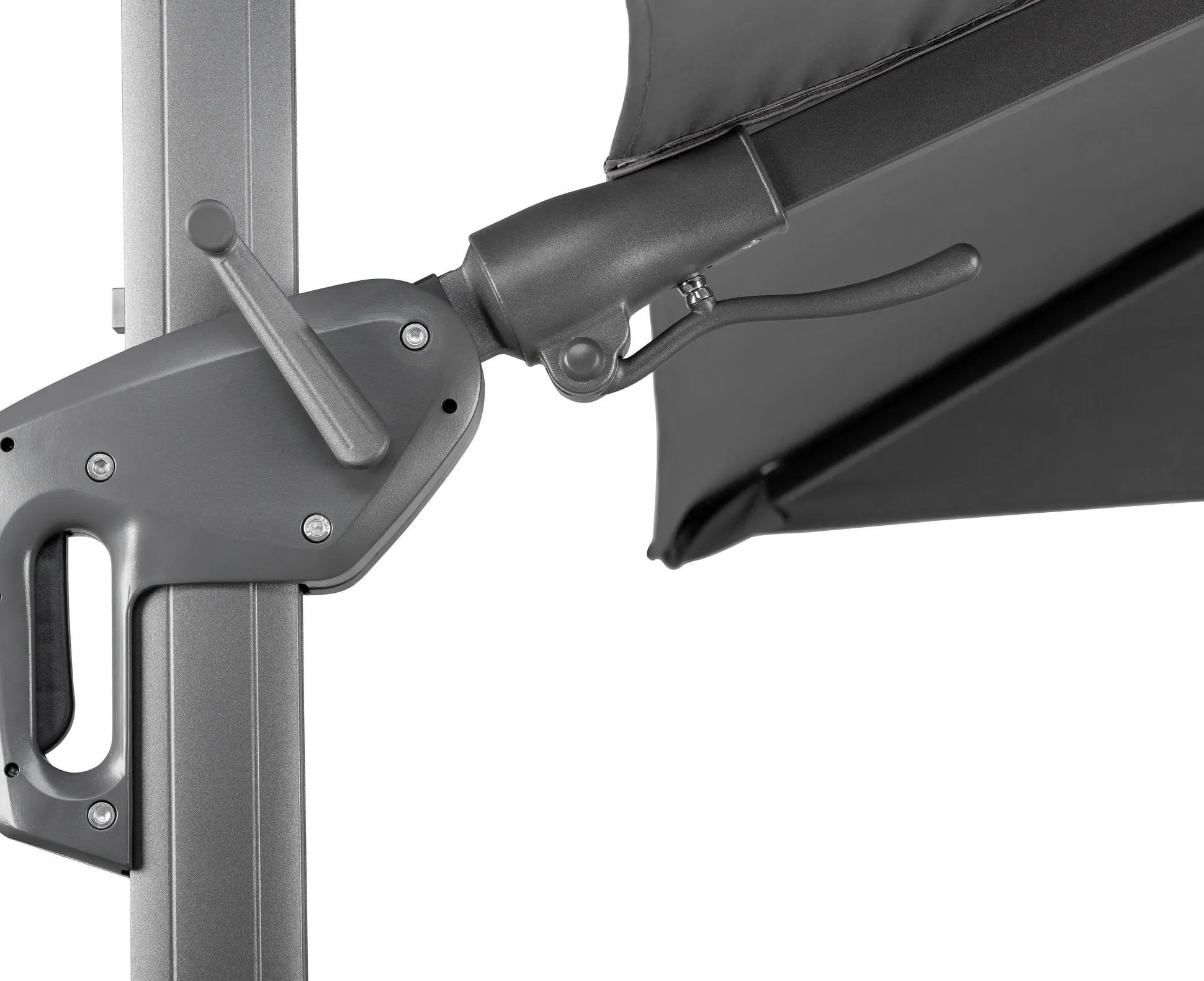 Schneider Ampelschirm Rhodos Twist anthrazit 350 x 260 cm