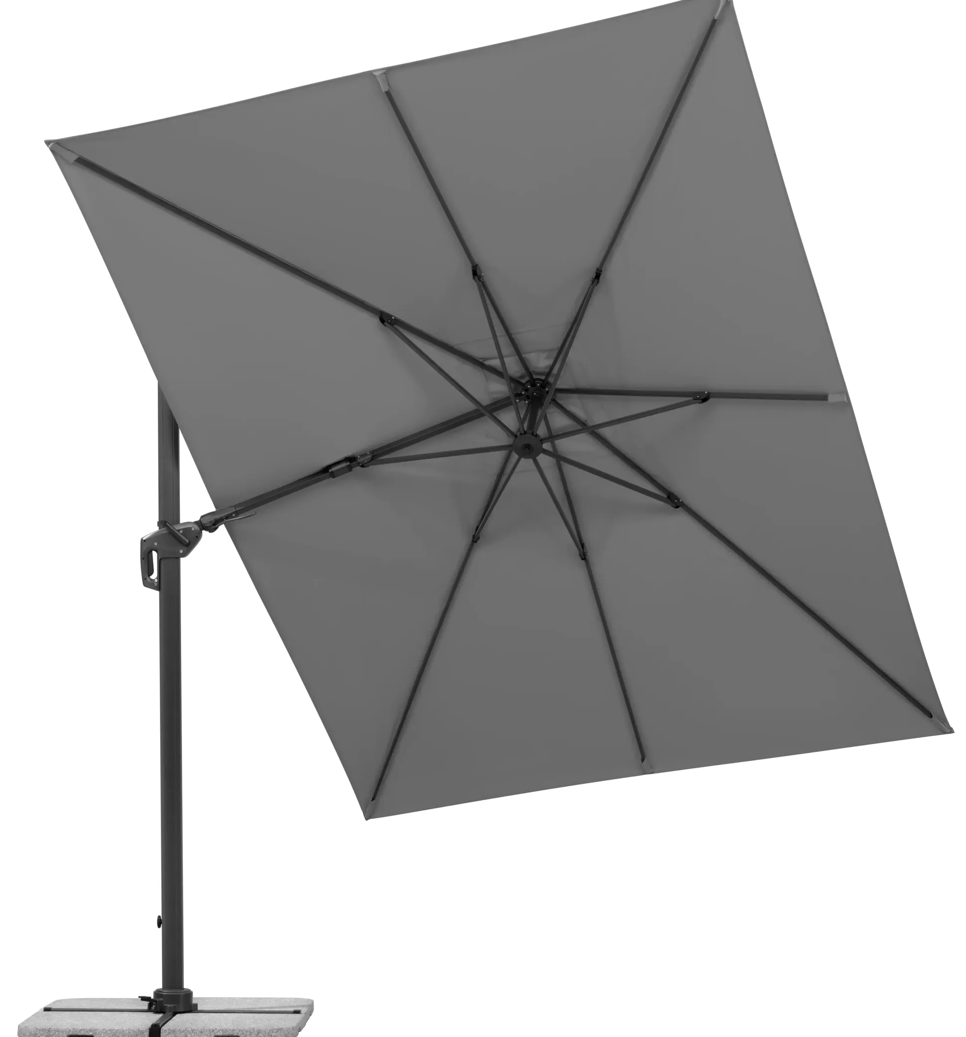 Schneider Ampelschirm Rhodos Twist anthrazit 350 x 260 cm