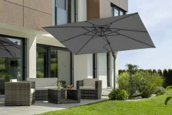 Schneider Ampelschirm Rhodos Twist anthrazit 350 x 260 cm