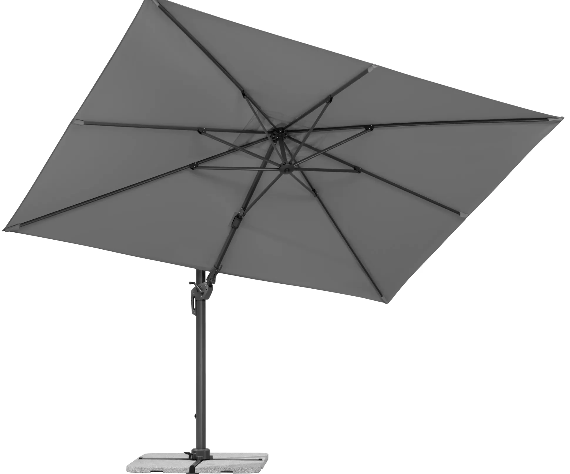 Schneider Ampelschirm Rhodos Twist anthrazit 350 x 260 cm
