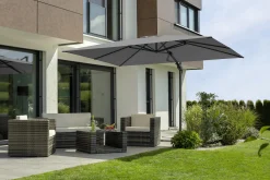 Schneider Ampelschirm Rhodos Twist anthrazit 350 x 260 cm