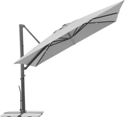 Schneider Ampelschirm Rhodos Smart silbergrau 300 x 300 cm
