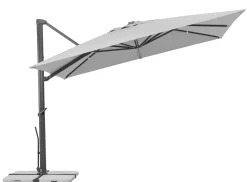 Schneider Ampelschirm Rhodos Smart silbergrau 300 x 300 cm
