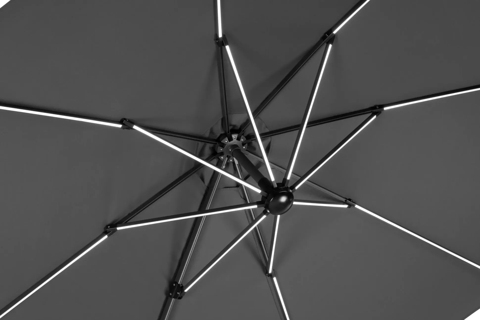 Schneider Ampelschirm Rhodos Blacklight anthrazit Ø 300 cm