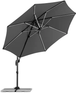 Schneider Ampelschirm Rhodos Blacklight anthrazit Ø 300 cm