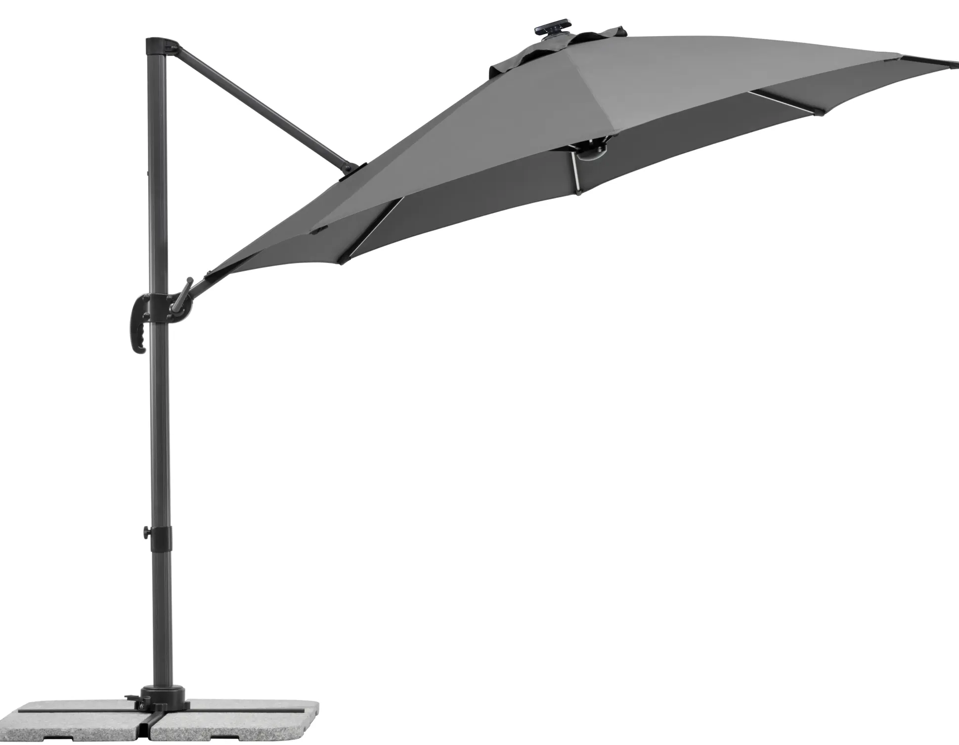 Schneider Ampelschirm Rhodos Blacklight anthrazit Ø 300 cm
