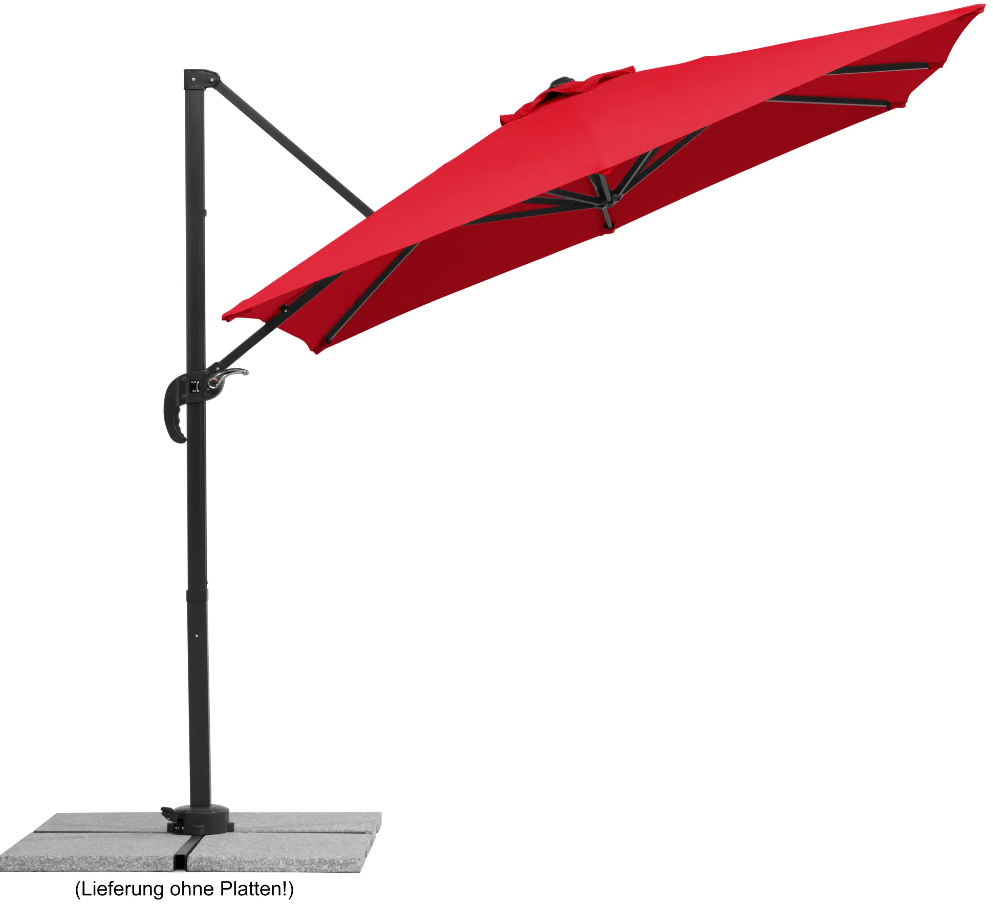 Schneider Ampelschirm Rhodos Junior rot 230 x 230 cm