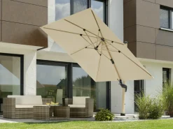 Schneider Ampelschirm Rhodos Twist Woody natur 300 x 300 cm
