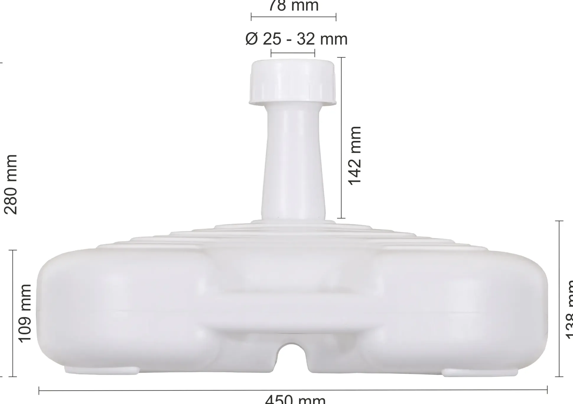 Schneider Schirmständer PE 20 L weiß