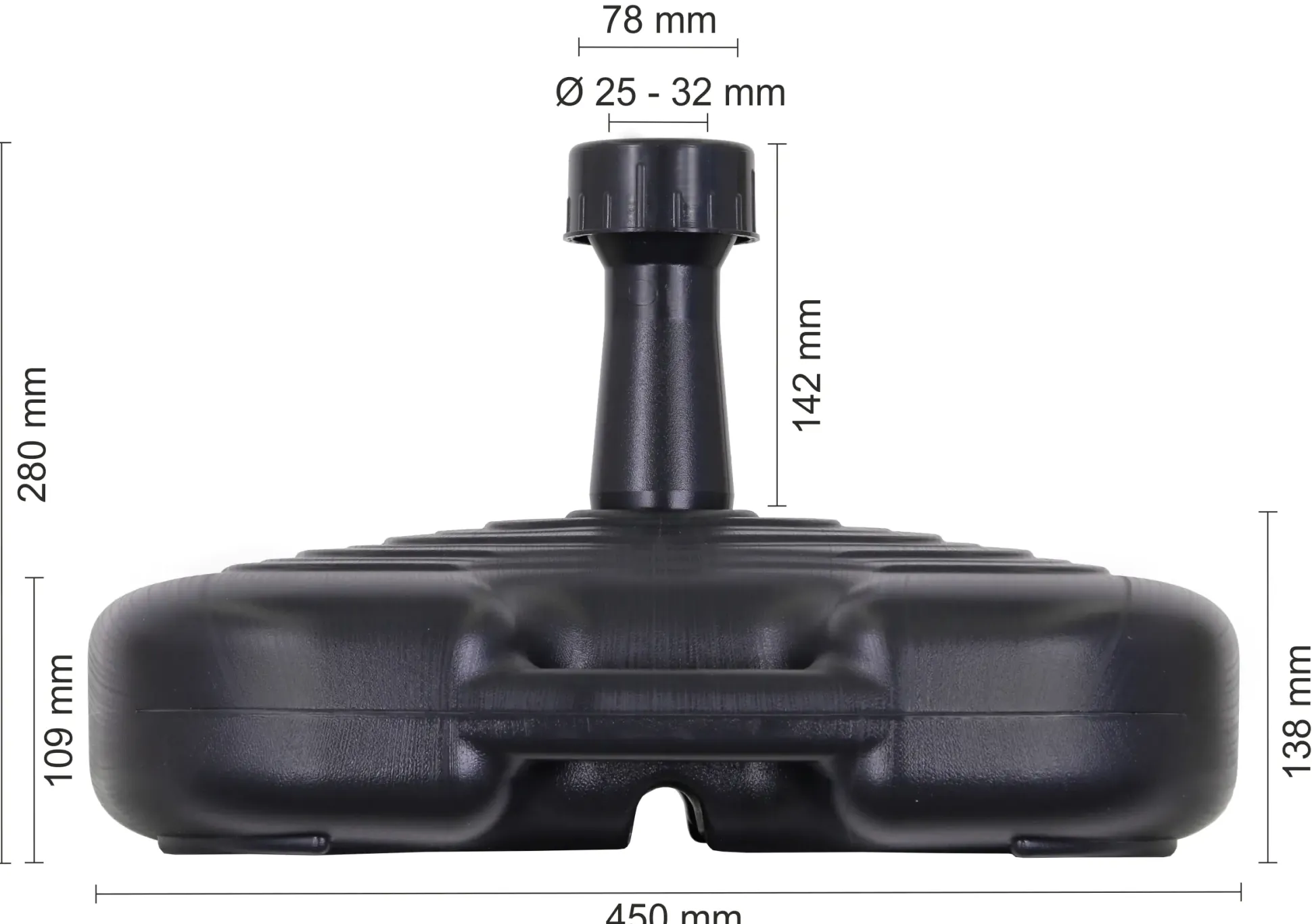 Schneider Schirmständer PE 20 L schwarz