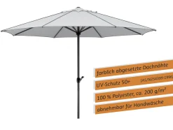 Schneider Sonnenschirm Adria silbergrau Ø 350 cm