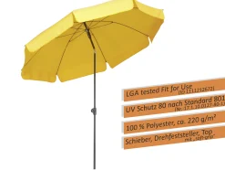Schneider Sonnenschirm Aquila goldgelb Ø 250 cm