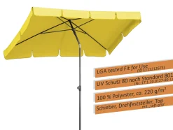 Schneider Sonnenschirm Aquila goldgelb 225 x 120 cm