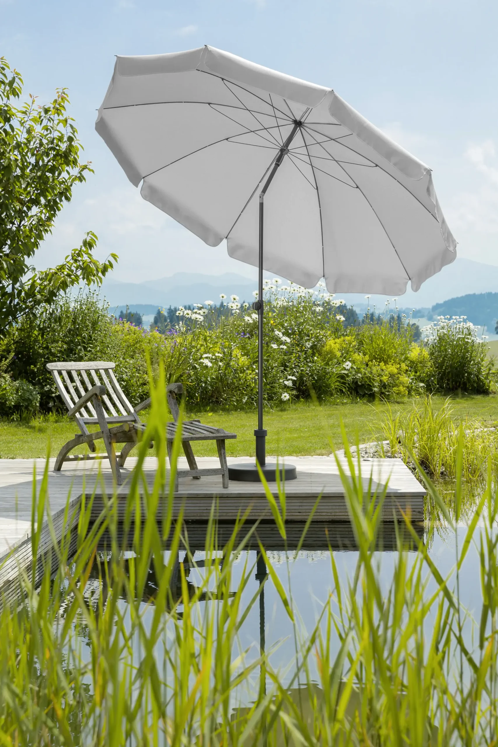 Schneider Sonnenschirm Aquila silbergrau, Ø 250 cm