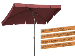 Schneider Sonnenschirm Aquila dunkelrot 225 x 120 cm