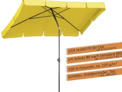 Schneider Sonnenschirm Aquila goldgelb 265 x 150 cm