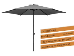 Schneider Sonnenschirm Bergamo anthrazit Ø 300 cm