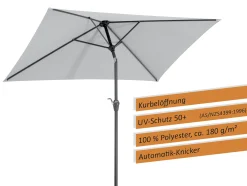 Schneider Sonnenschirm Bilbao silbergrau 210 x 130 cm