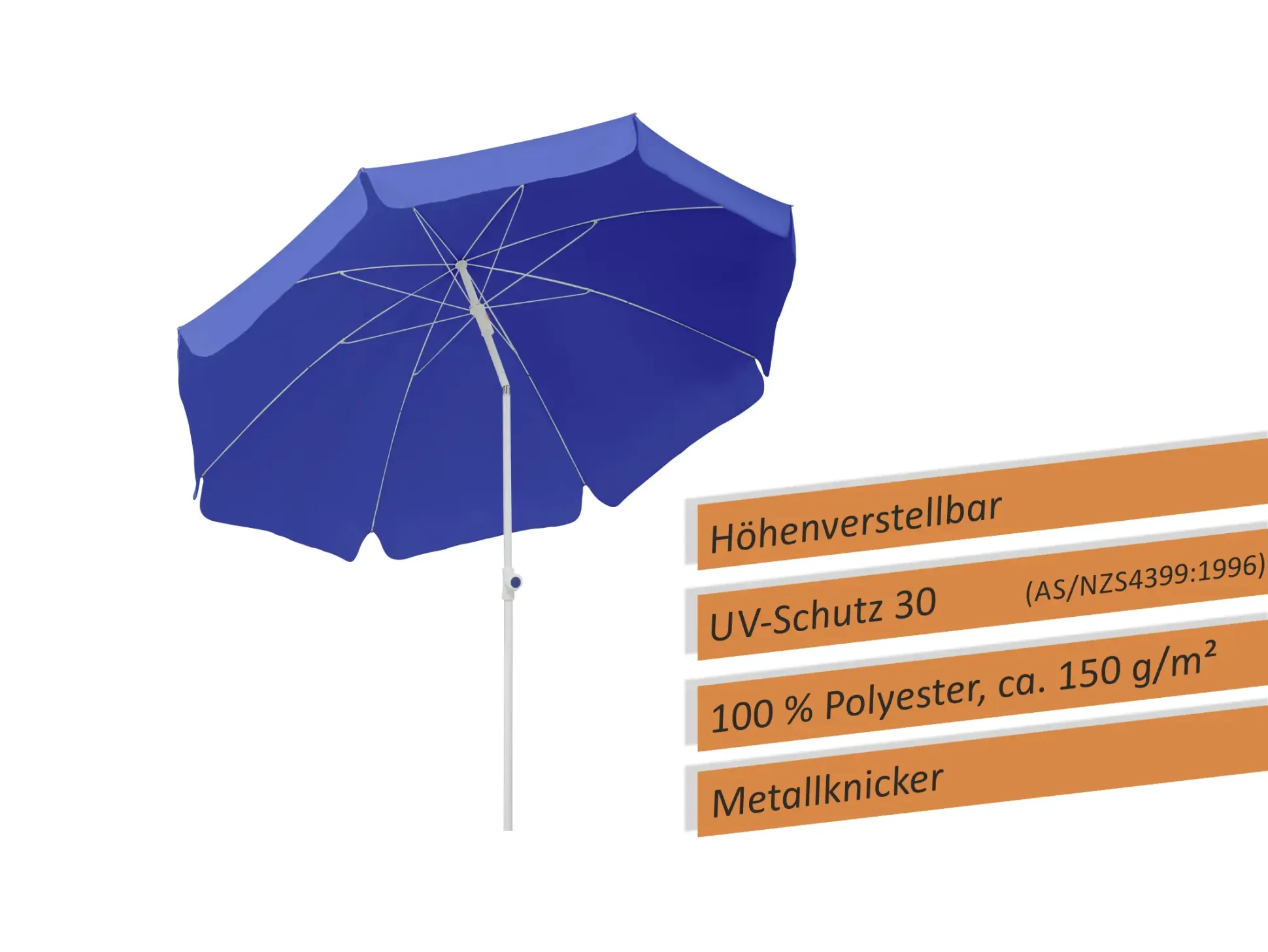 Schneider Sonnenschirm Ibiza blau Ø 200 cm