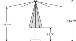 Schneider Sonnenschirm Korsika natur Ø 320 cm