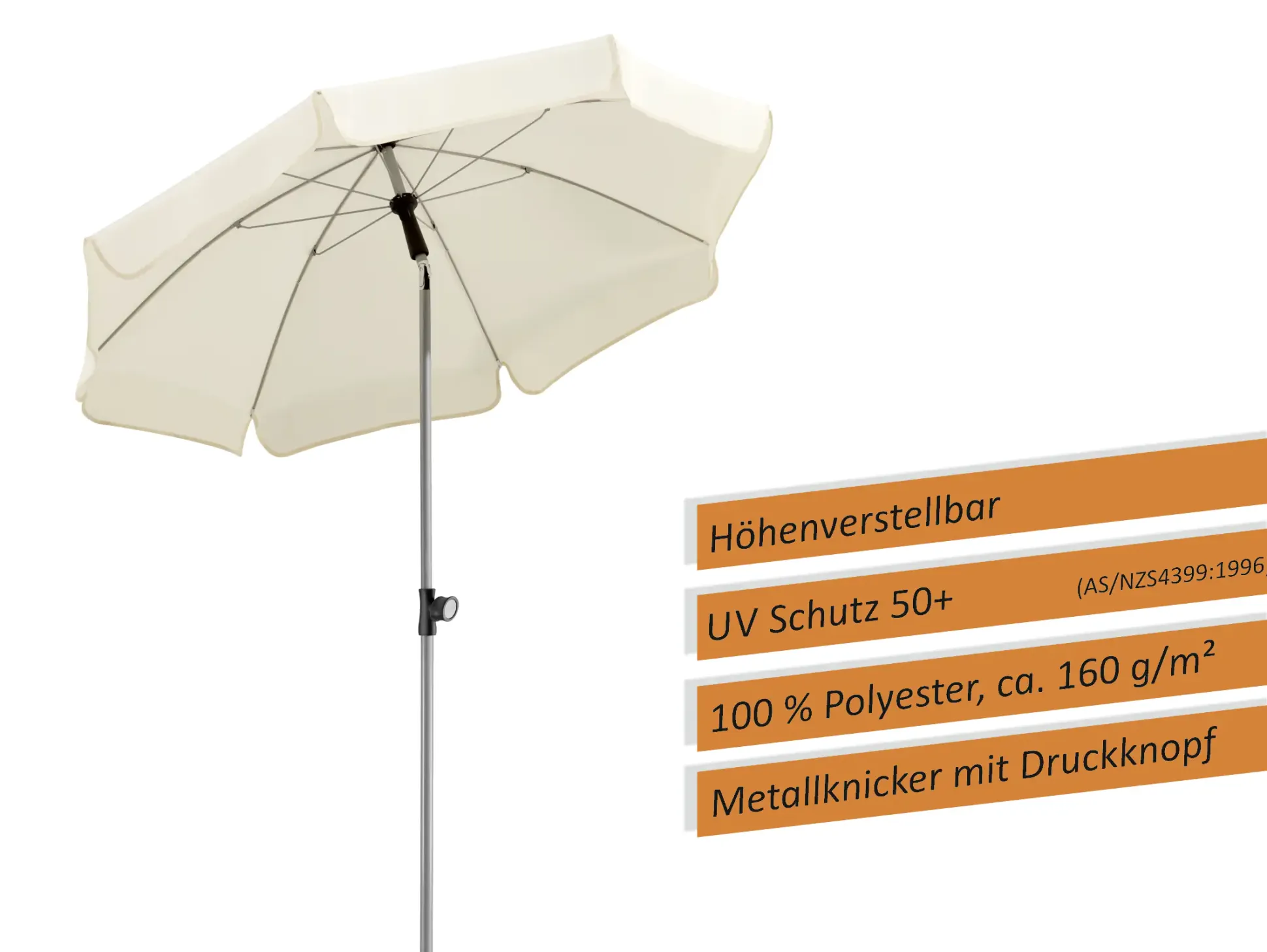 Schneider Sonnenschirm Locarno natur Ø 150 cm
