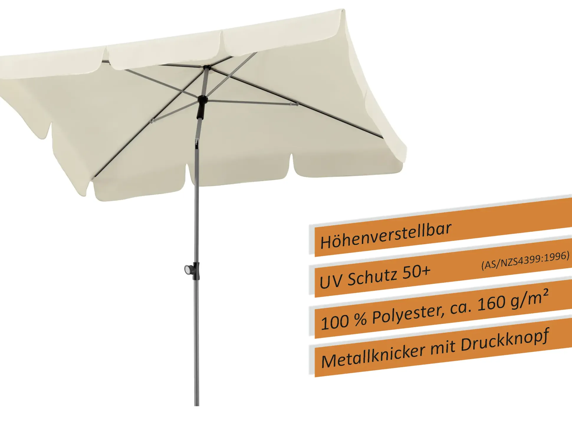 Schneider Sonnenschirm Locarno natur 180 x 120 cm