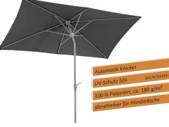 Schneider Sonnenschirm Porto anthrazit 300 x 200 cm