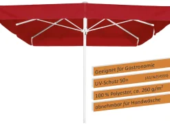 Schneider Sonnenschirm Quadro rot 300 x 300 cm