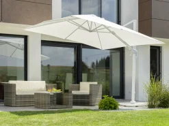 Schneider Sonnenschirm Rhodos Twist Bianco weiß, 300 x 300 cm