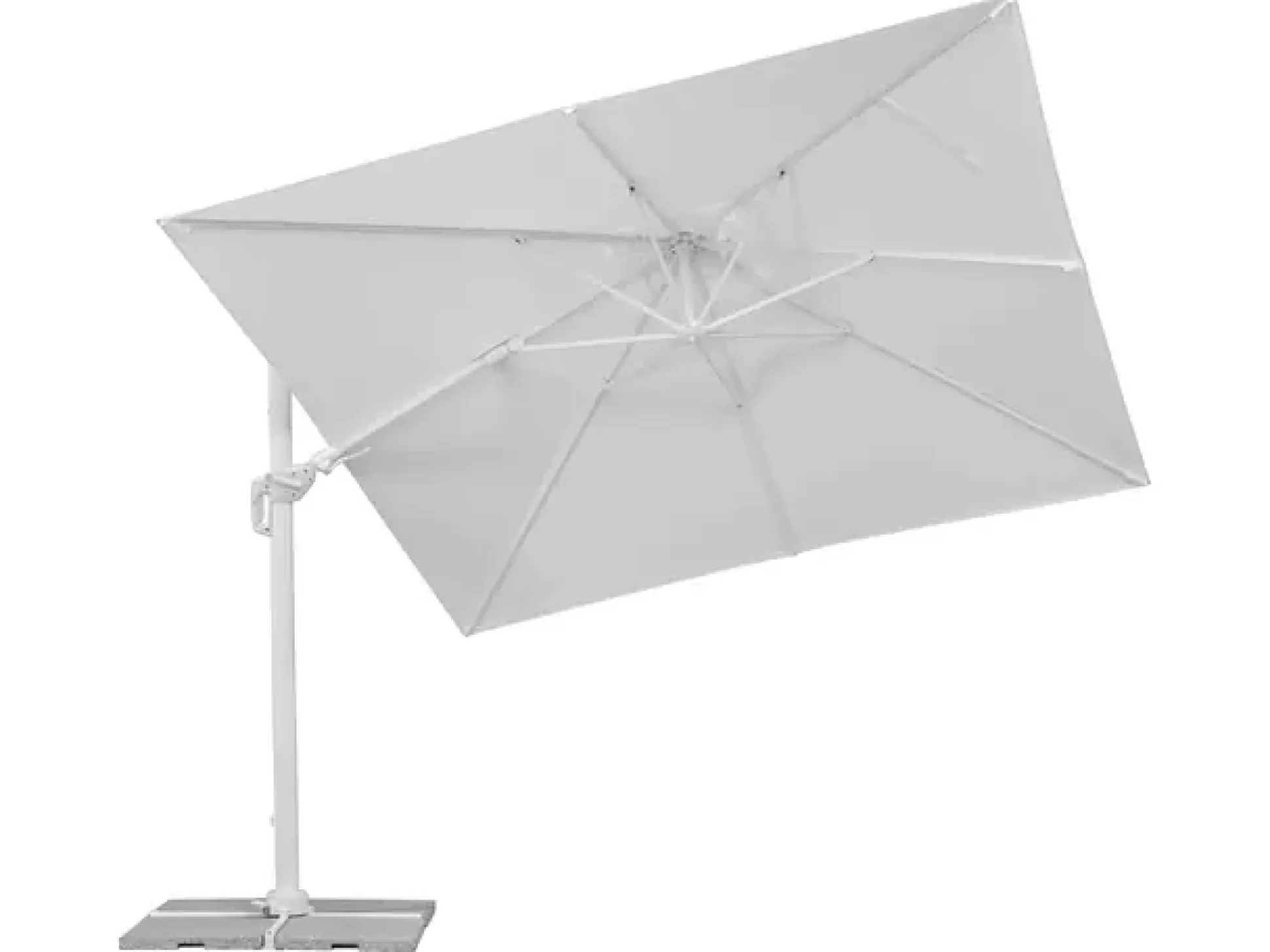 Schneider Sonnenschirm Rhodos Twist Bianco weiß, 300 x 300 cm