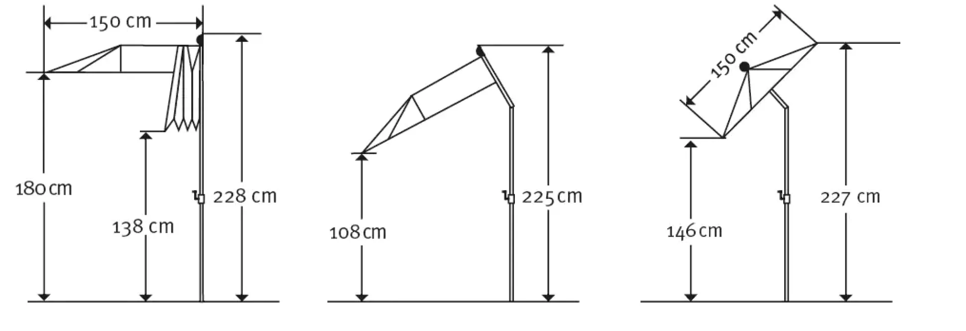 Schneider Sonnenschirm Salerno mezza apfelgrün 150 x 150 cm