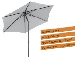 Schneider Sonnenschirm Sevilla silbergrau Ø 270 cm