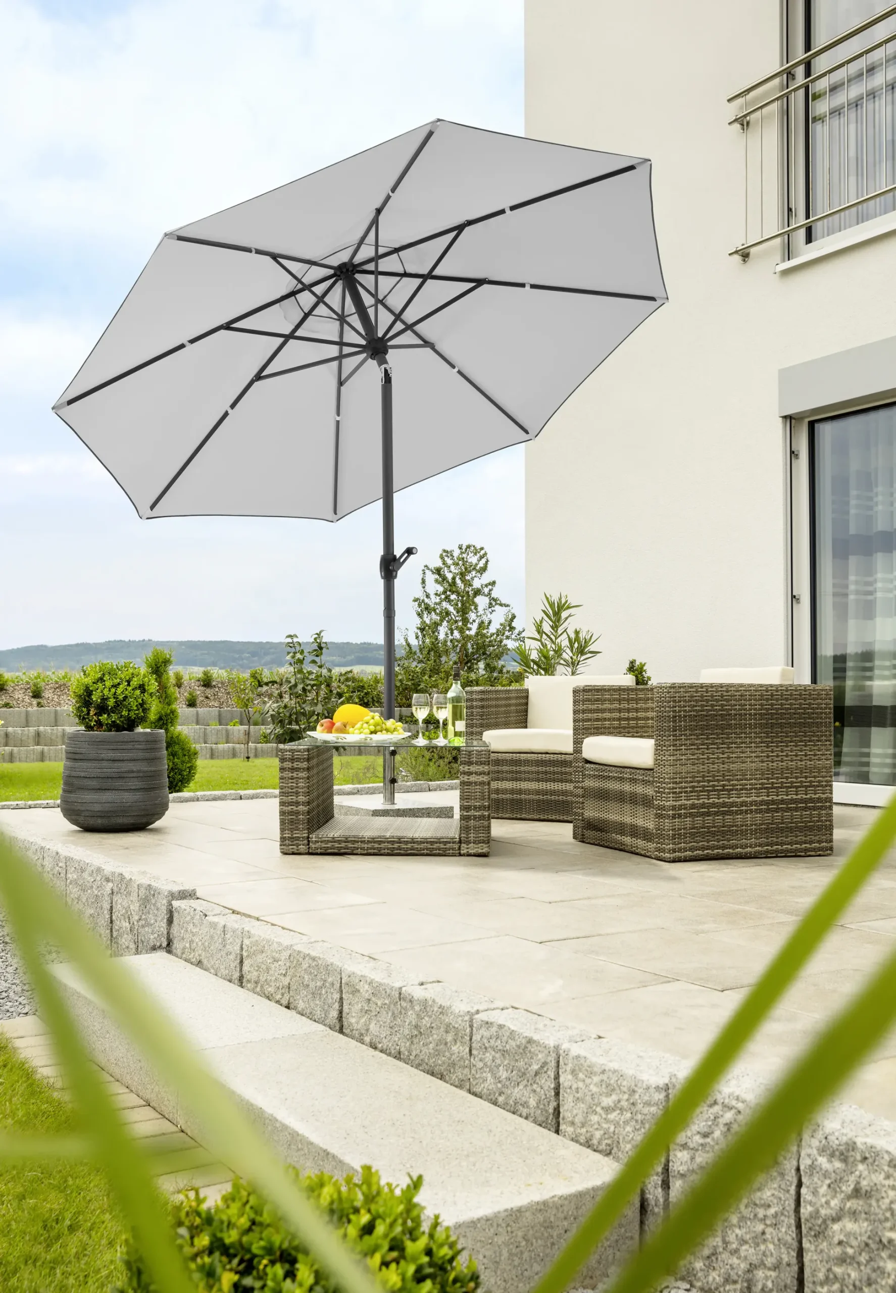 Schneider Sonnenschirm Tarifa apricot Ø 270 cm